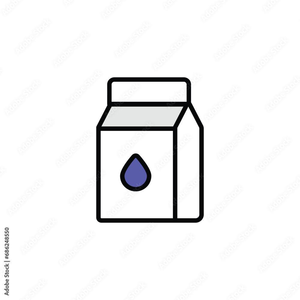 Milk Pack icon design with white background stock illustration Milk Pack icon design with white background stock illustration