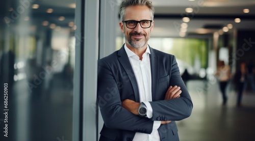 Candid Professional Man at Corporation in Magazine Style