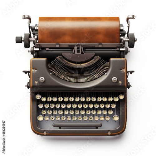 Captivating Vintage Typewriter Isolated Image