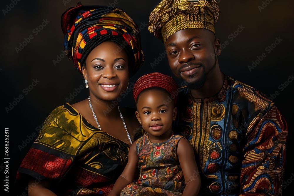 The essence of Black culture and heritage through vibrant and diverse family portraits within the community
