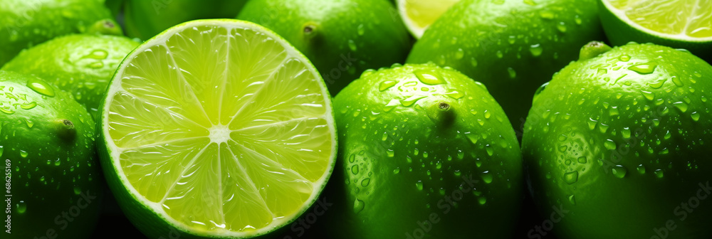 A vibrant backdrop showcasing the rich hues of ripe green lime A vibrant backdrop showcasing the rich hues of ripe green lime