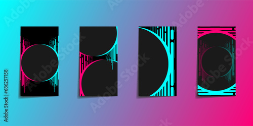Trendy editable template for social networks stories. Design backgrounds for social media. Use for, website, mobile app, poster, flyer, smartphone template, web design. Vector illustration