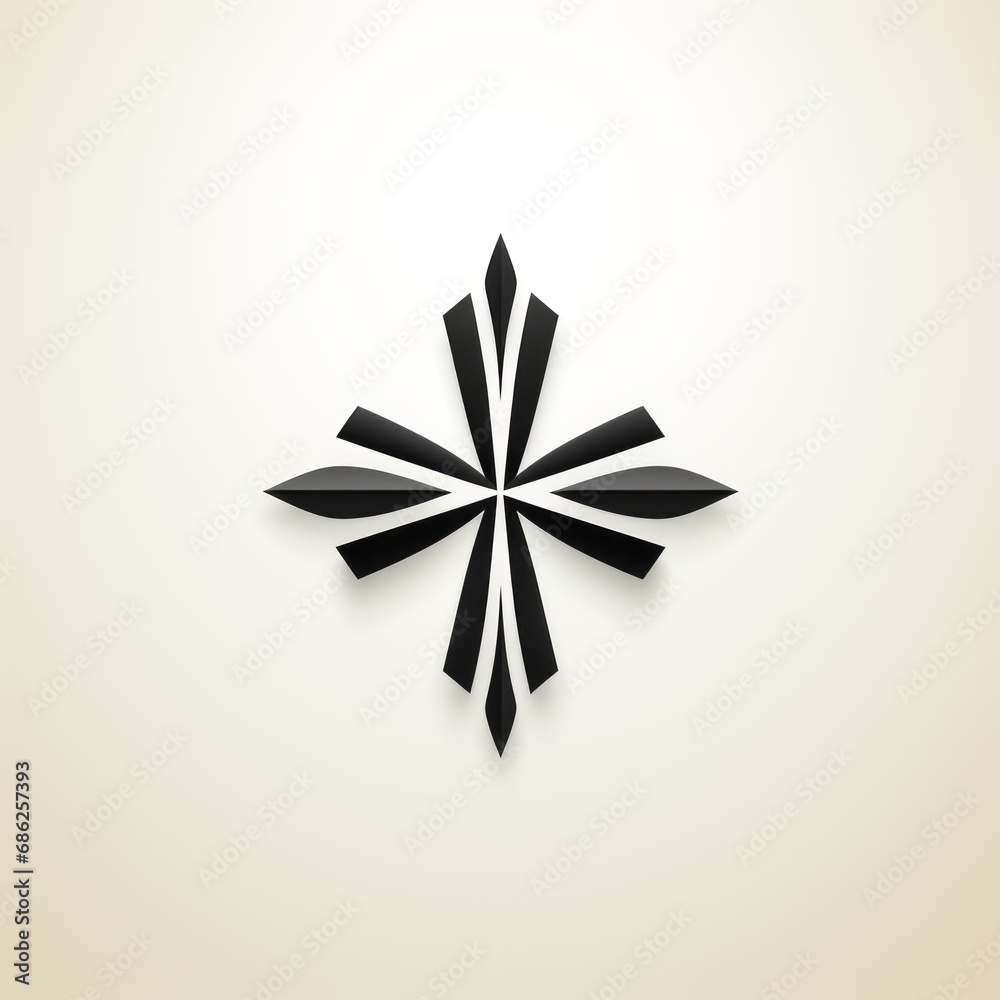 minimalistic logo in the shape of a cross