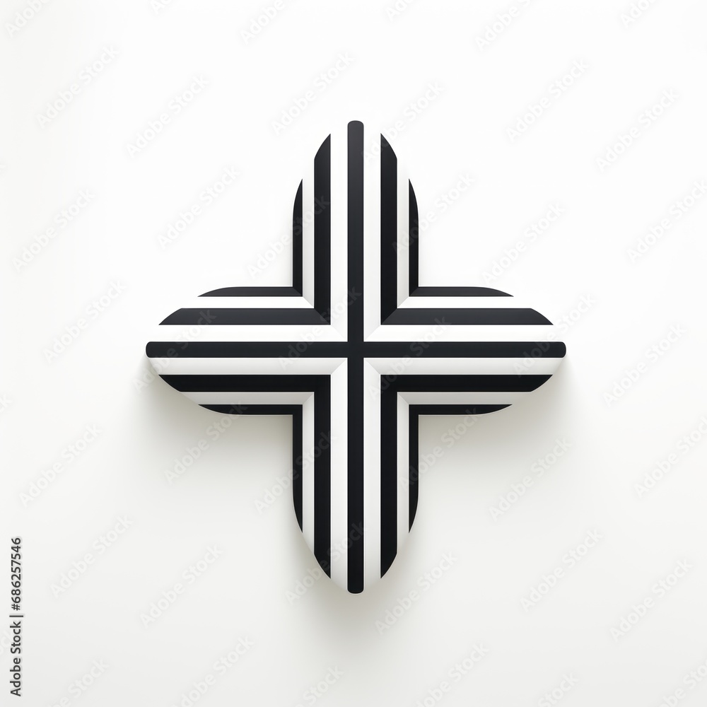 Obraz premium minimalistic logo in the shape of a cross