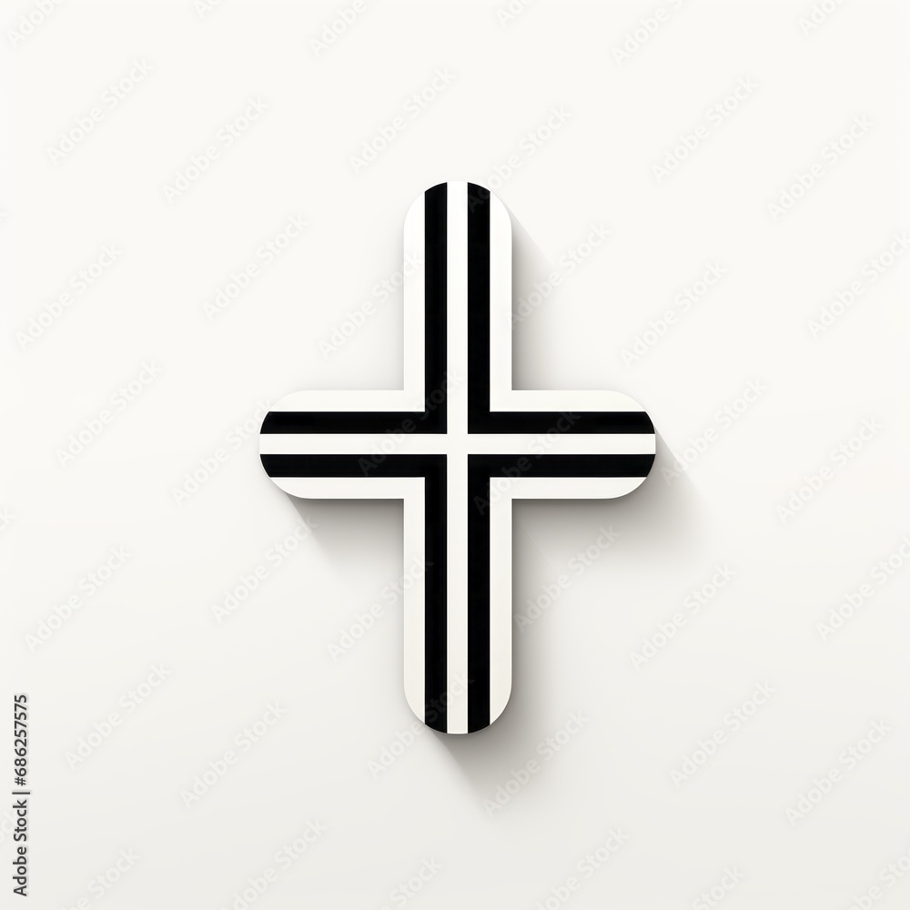 Obraz premium minimalistic logo in the shape of a cross