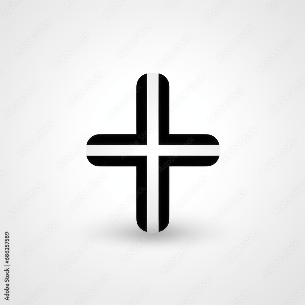 minimalistic logo in the shape of a cross minimalistic logo in the shape of a cross