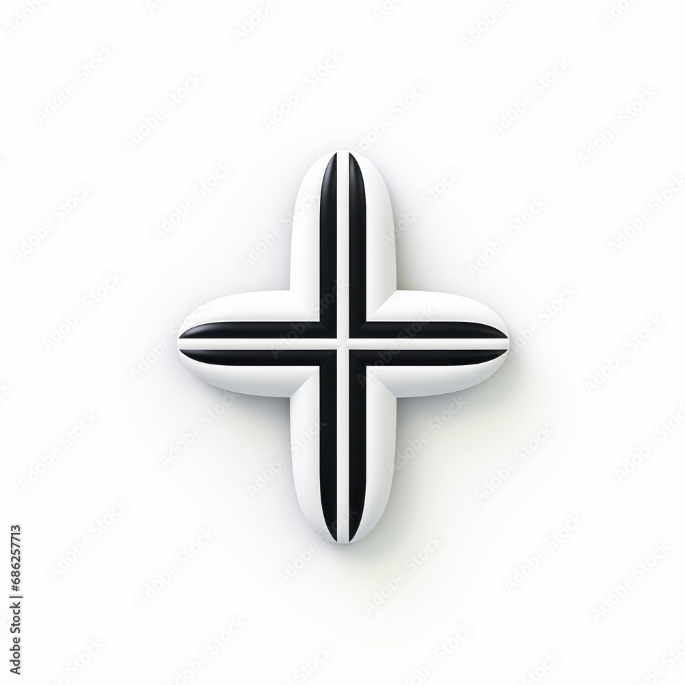 Obraz premium minimalistic logo in the shape of a cross