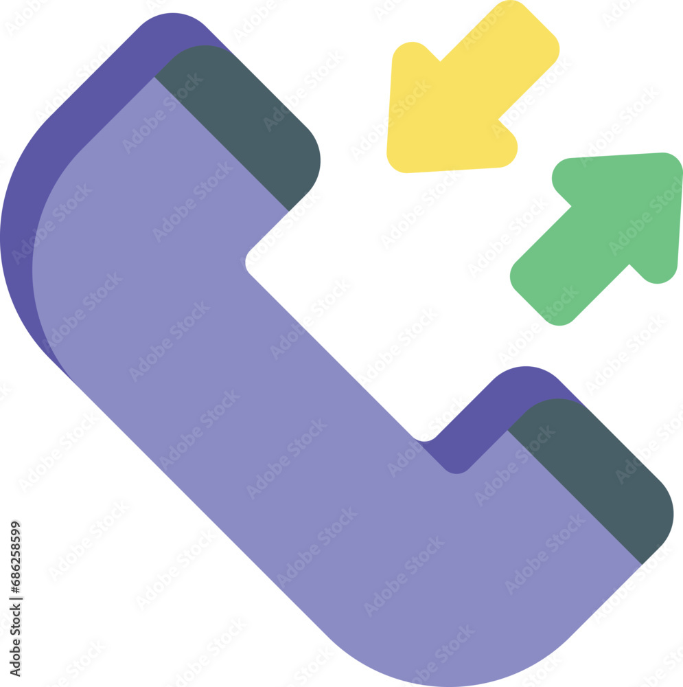 call reciever flat icon design style call reciever flat icon design style