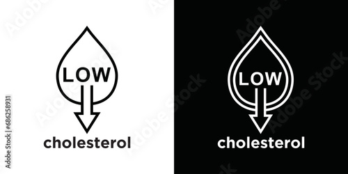Low cholesterol Icon Template. Metabolic Syndrome Symptoms. Low HDL Cholesterol. photo