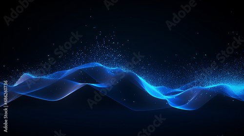 Vibrant Blue Wave Background  Modern Abstract Vector Illustration with 3D Design - Creative Concept Art for Digital Graphic Patterns and Dynamic Flow Backdrops.
