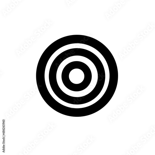 target with holes, black and white background illustration 