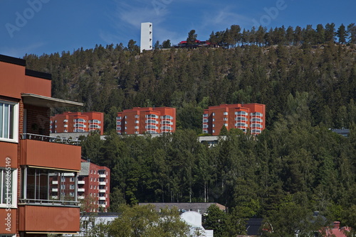 View of mountain Norra Berget in the north of Sundsvall, Sweden, Europe
 photo