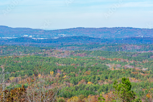 valley and hills in fall