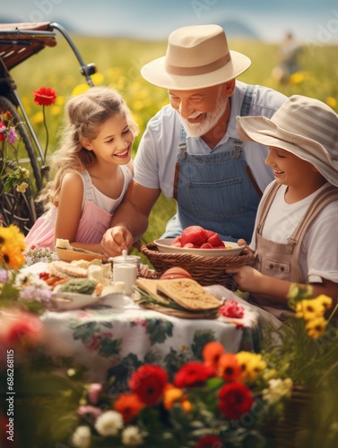 Family Picnic in the Countryside Creating Intergenerational Memories