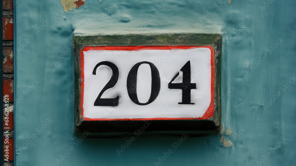 house number,  street address,  property marker 204
