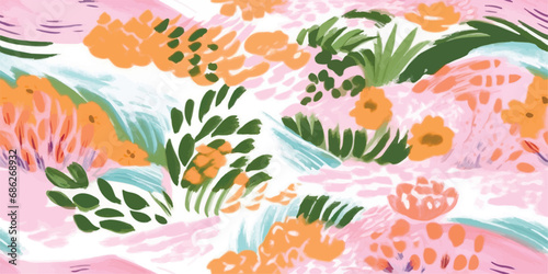 Floral seamless patterns. Vector design for paper, cover, fabric, interior decor and other users