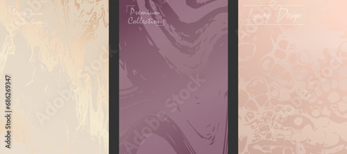 Luxury backgrounds design. A collection of premium templates for the design of postcards, invitations, packaging, greetings and creative ideas