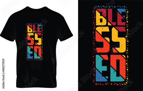 Free vector positive mind lettering concept, blessed