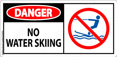 Free Download Water Safety Sign Attention, No Water Skiing - GFXLoad