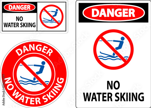 Water Safety Sign Attention, No Water Skiing Free Download Water Safety Sign Attention, No Water Skiing - GFXLoad