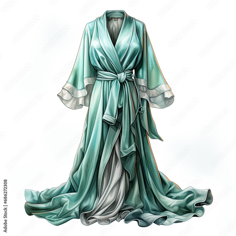 watercolor Dressing gown and robe clipart, Generative Ai