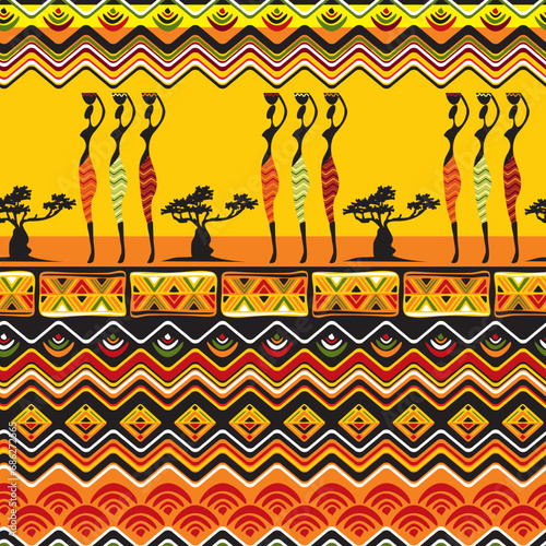 Photography seamless pattern with animals