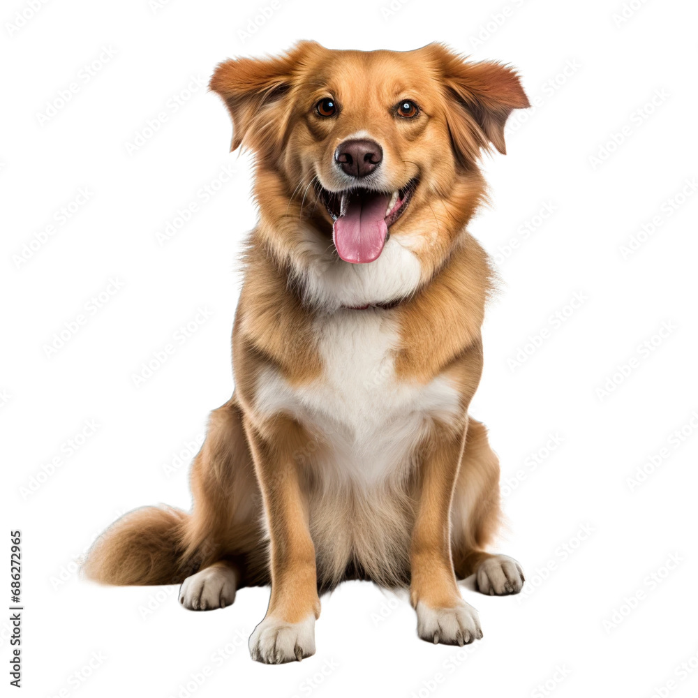 golden retriever puppy transparent background PNG isolated