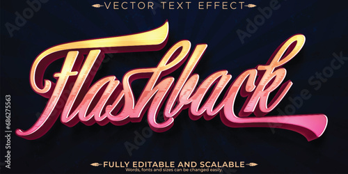 Retro Future text effect, editable vintage and futuristic customizable font style