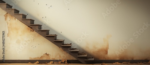 Termite bites caused damage to interior stairs in the house