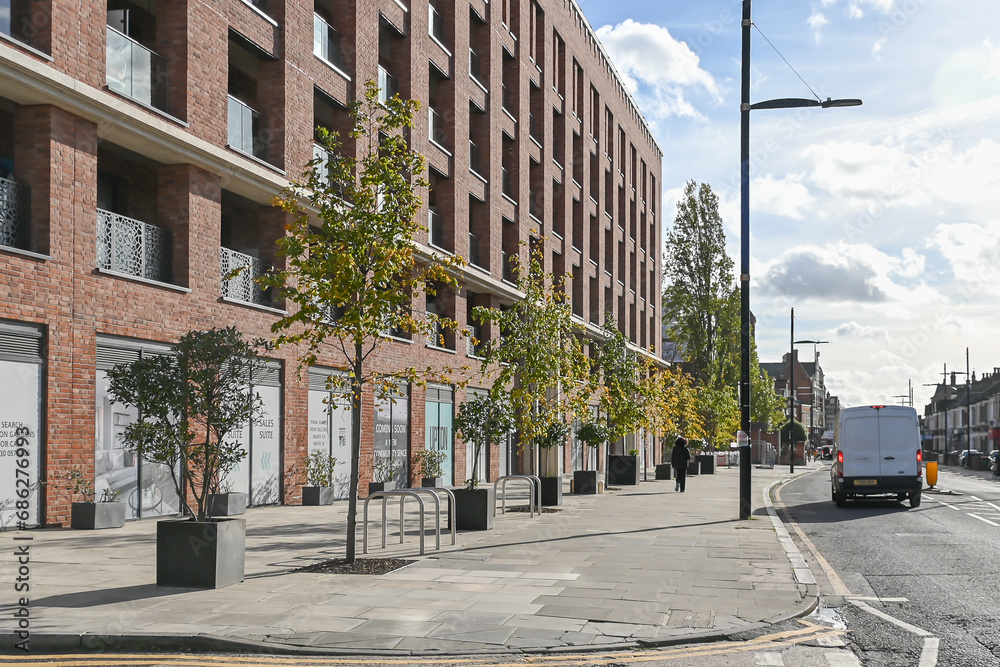 London, UK, 6 November 2023:  New homes development in .Green street ,  Newham,  East London 