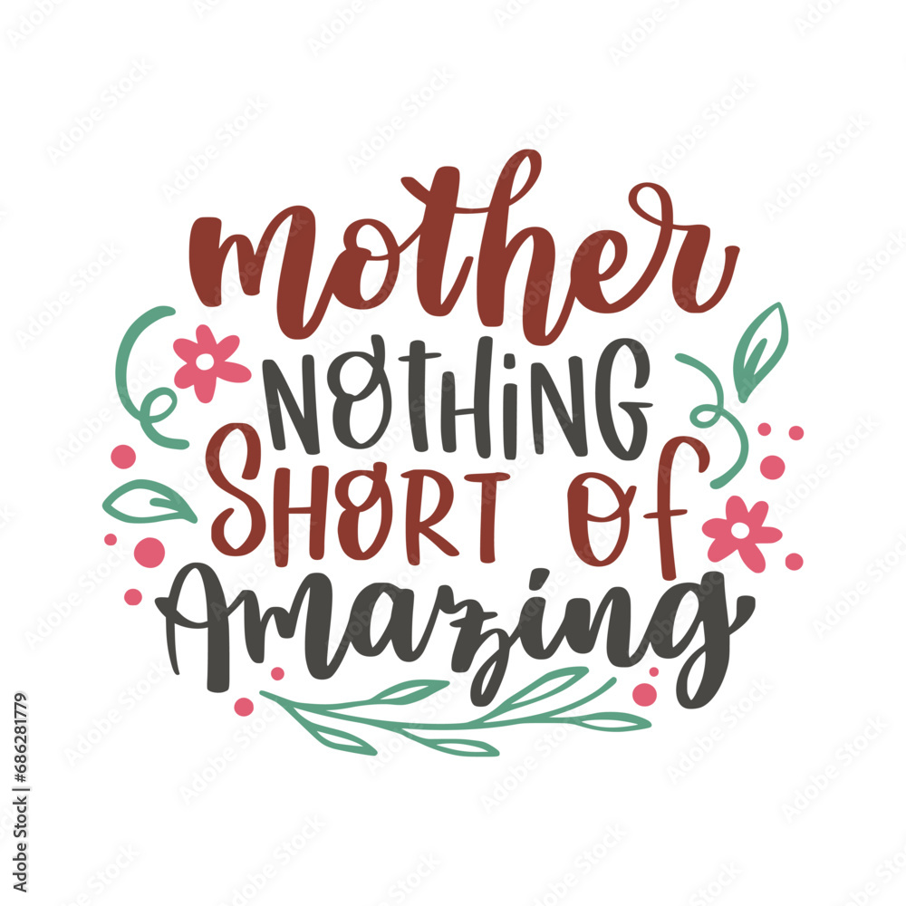Happy Mother's Day wishes with heart. Mother day calligraphy, elegant best quotes for banners or greeting cards. Vector illustration