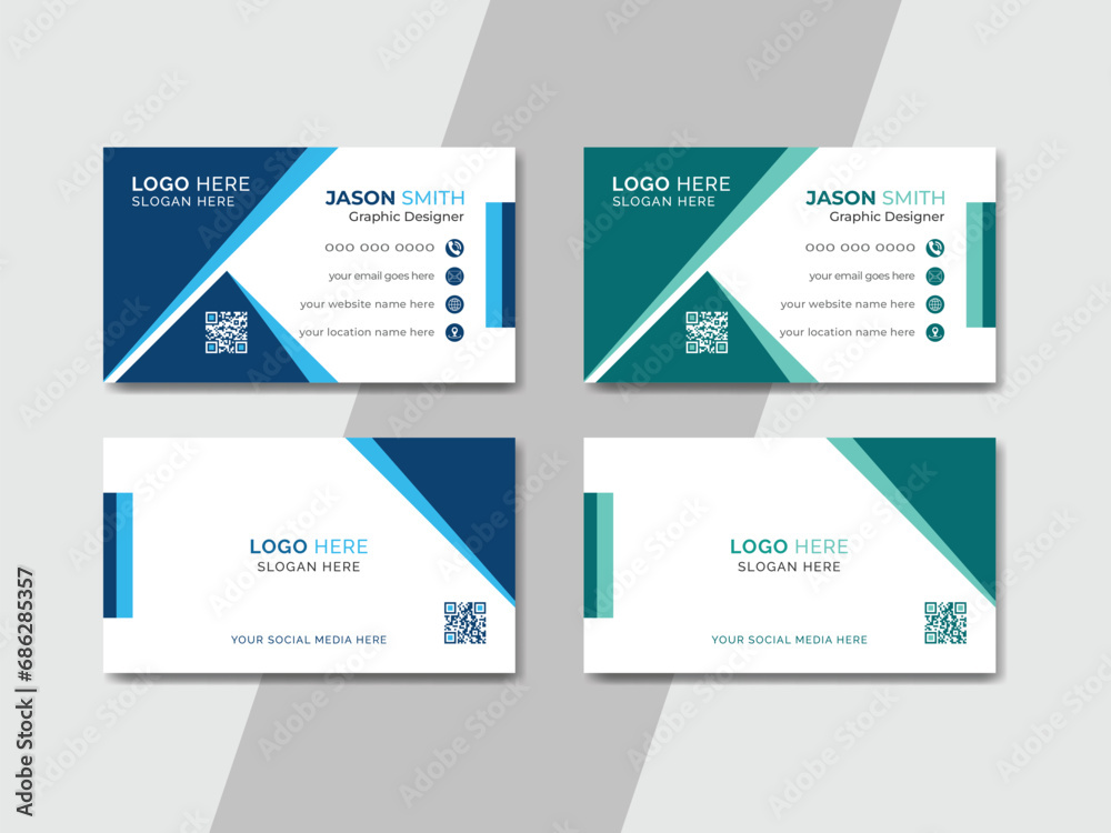 Corporate and professional business card design for any business agency
