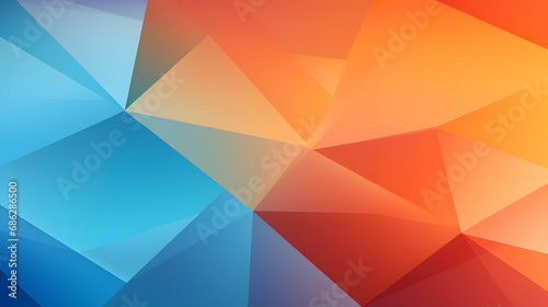 abstract background with orange and blue triangles