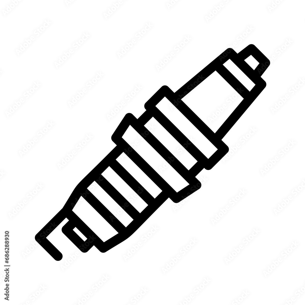 spark plug line icon illustration vector graphic. Simple element illustration vector graphic, suitable for app, websites, and presentations isolated on white background spark plug line icon illustration vector graphic. Simple element illustration vector graphic, suitable for app, websites, and presentations isolated on white background