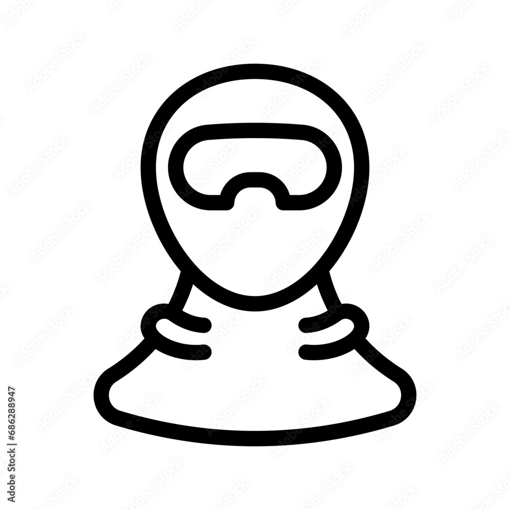 balaclava line icon illustration vector graphic. Simple element illustration vector graphic, suitable for app, websites, and presentations isolated on white background balaclava line icon illustration vector graphic. Simple element illustration vector graphic, suitable for app, websites, and presentations isolated on white background