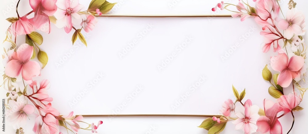 Fototapeta premium Empty picture on a blank backdrop