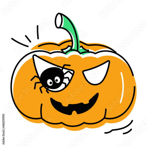 Spooky Halloween Doodle Icon
