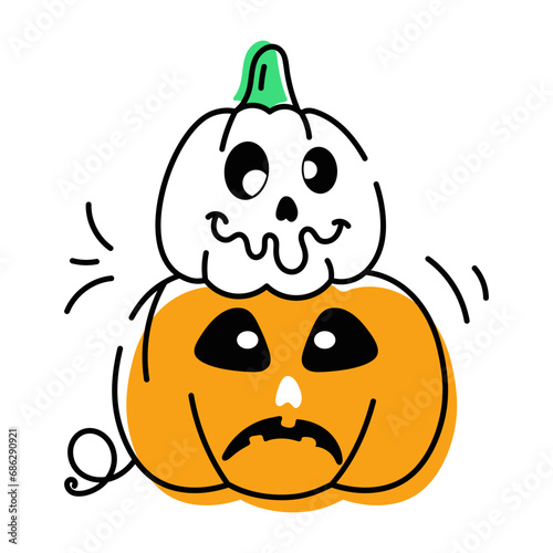 Spooky Halloween Doodle Icon
