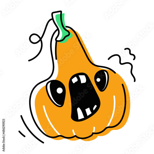 Spooky Halloween Doodle Icon
