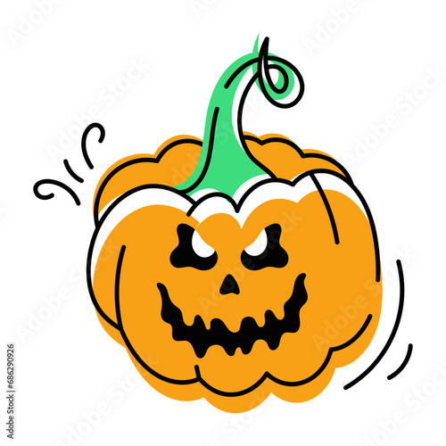 Spooky Halloween Doodle Icon
