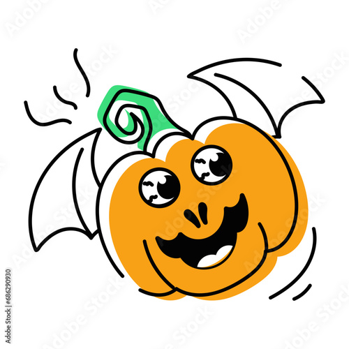 Spooky Halloween Doodle Icon
