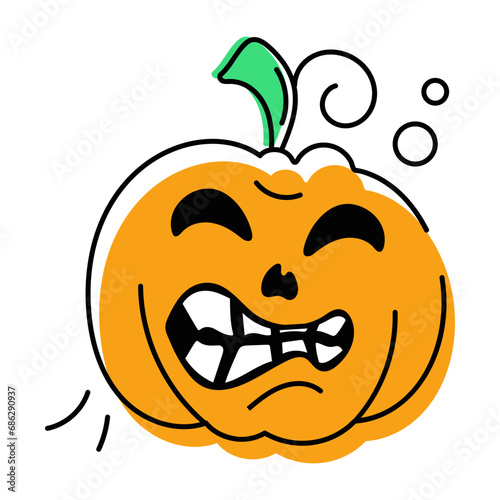 Spooky Halloween Doodle Icon

