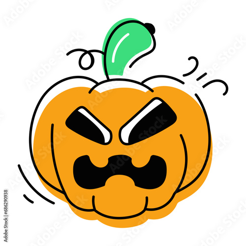 Spooky Halloween Doodle Icon
