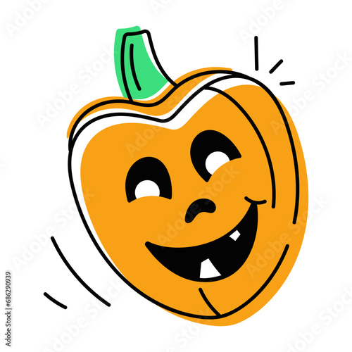 Spooky Halloween Doodle Icon

