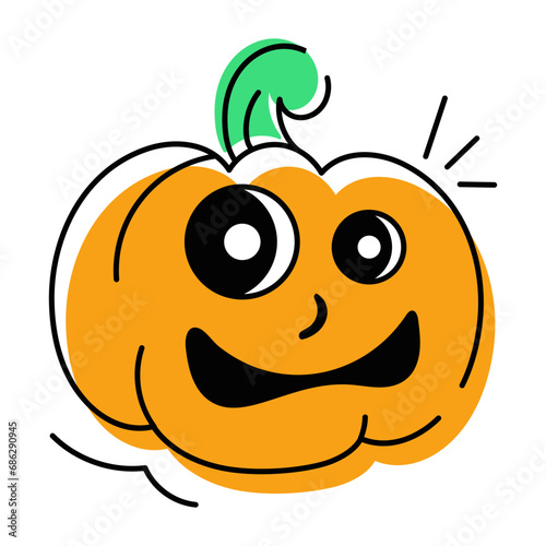 Spooky Halloween Doodle Icon

