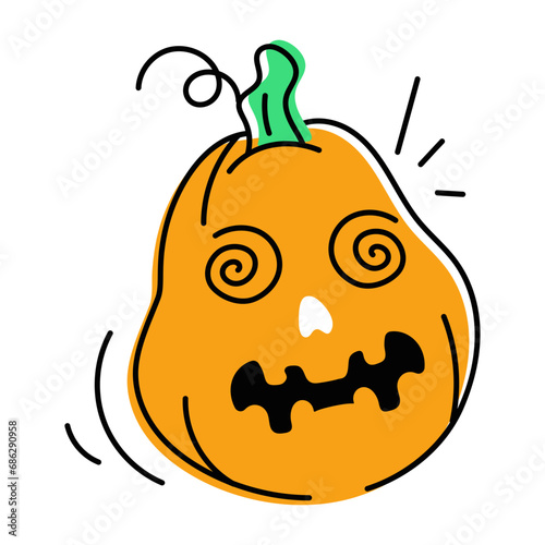 Spooky Halloween Doodle Icon
