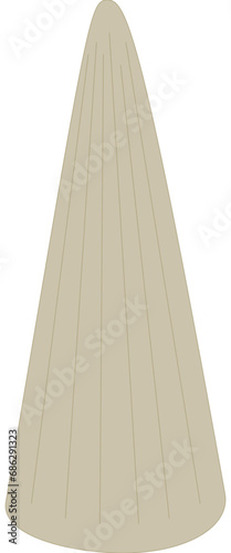 Tannenbaum, Christbaum in beige mit transparentem Hintergrund  photo