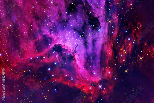 Fototapeta Naklejka Na Ścianę i Meble -  Bright purple galaxy. Elements of this image furnished by NASA