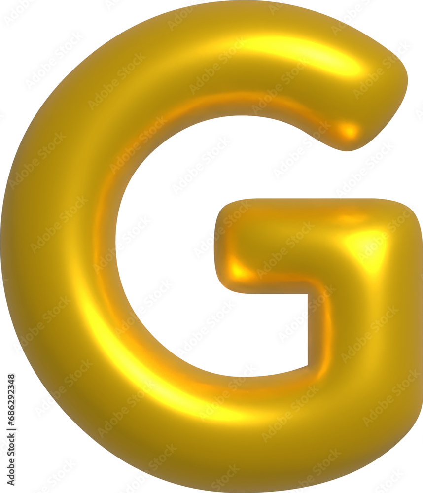 Golden capital letter G Golden capital letter G