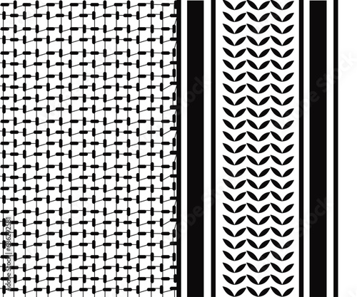  Vector palestine scarf pattern in flat vector design photo